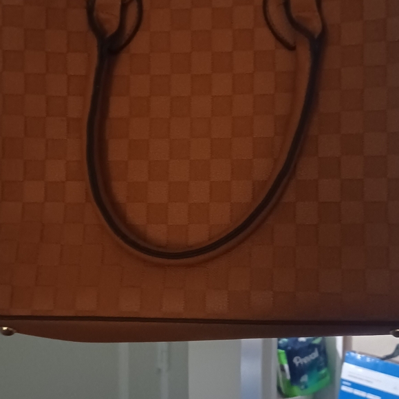Elegant Brown Checkered Women's Handbag - Picture 6 of 6
